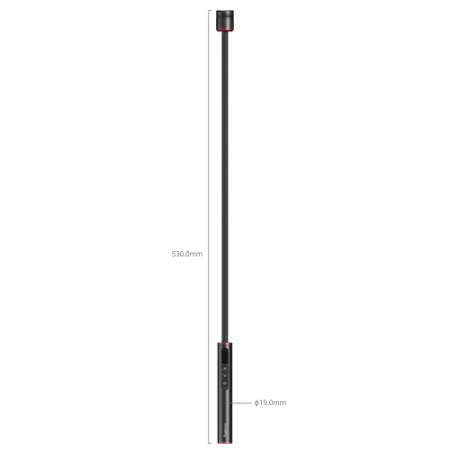 SmallRig 6225 RM 01B - specjalistyczna lampa LED do makrofotografii na elastycznym ramieniu z akcesoriami i filtrem RGB - wymiary